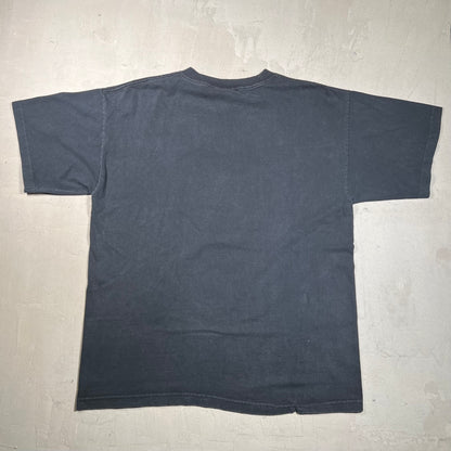1990s Marilyn Monroe Alien Art Tee Black Tee Size XL USED v19482