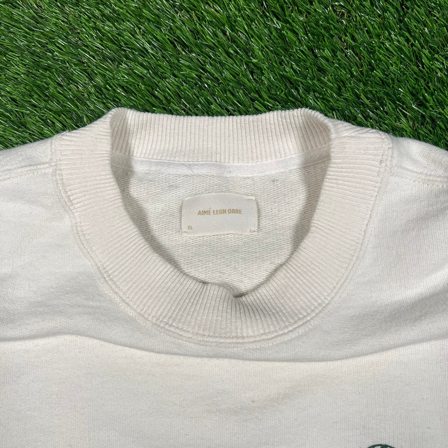 Aime Leon Dore ALD Classic Logo White Crewneck Size XL USED x15859