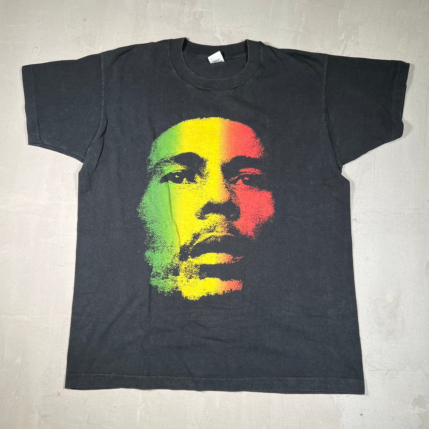1990s Bob Marley "Redemption Song" Black Tee Size XL USED v19071
