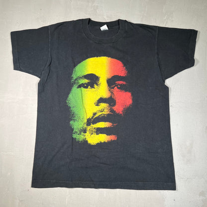 1990s Bob Marley "Redemption Song" Black Tee Size XL USED v19071