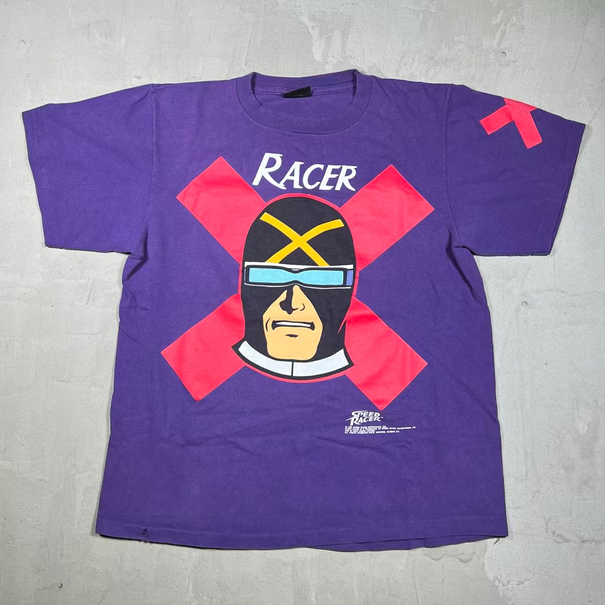 1992 Speed Racer "Racer X" Purple Tee Size Large USED v20305
