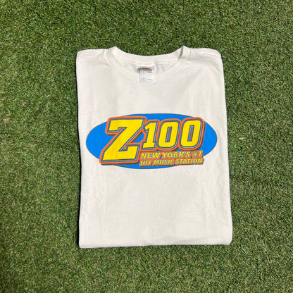 2000s Z100 New York White Tee Size XL USED v16254