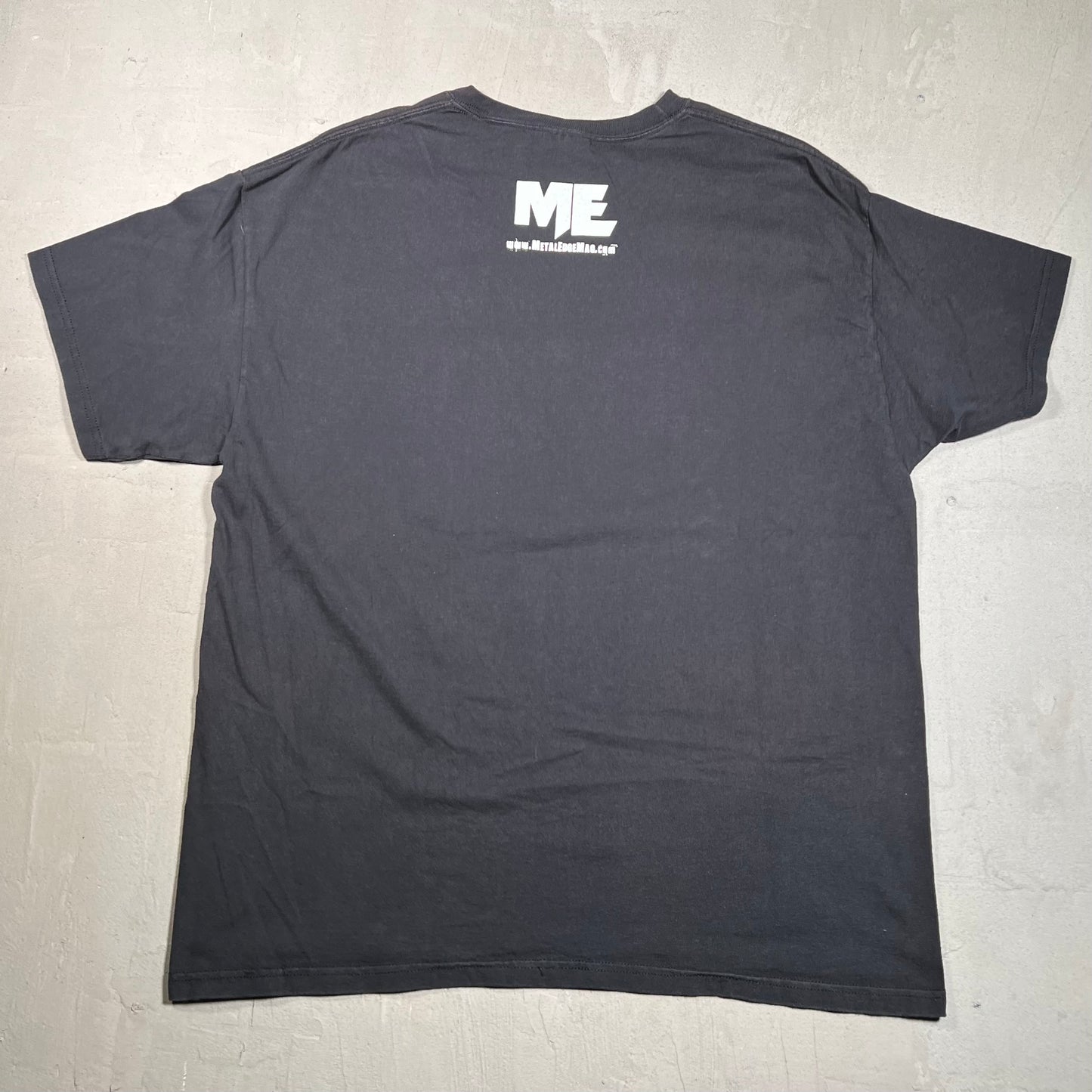 Y2K Metal Edge Magazine Black Tee Size XL USED v19441