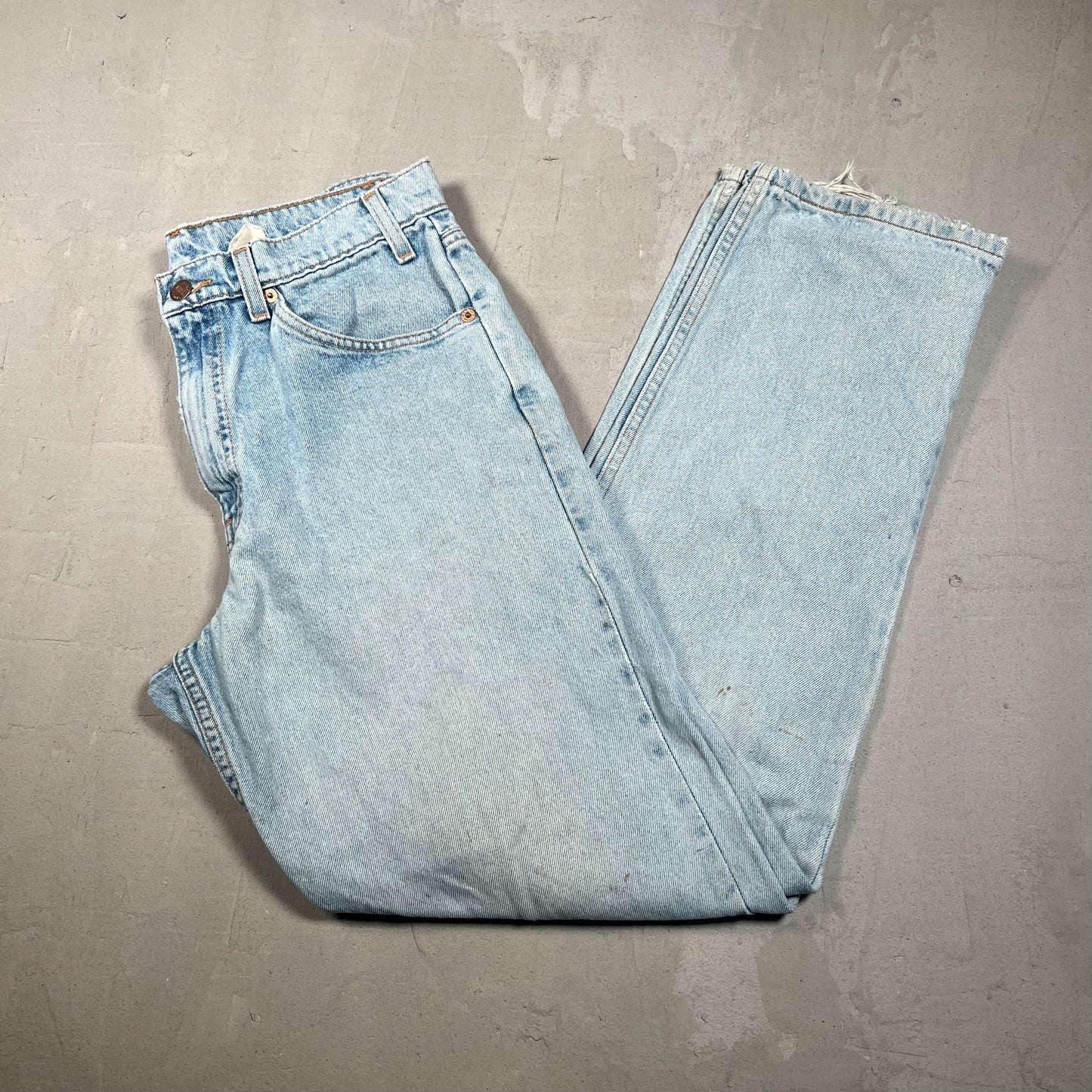 1980s Levis 550 Orange Tab Blue Jeans Size 32 USED v19128