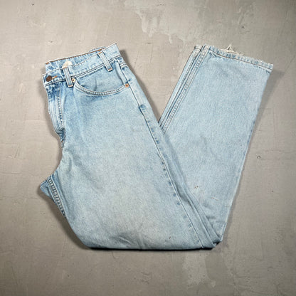 1980s Levis 550 Orange Tab Blue Jeans Size 32 USED v19128