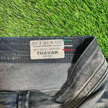 Diesel Distressed Dark Denim Size 38 USED v18215