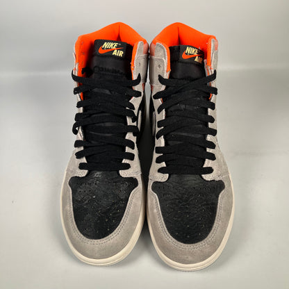 Jordan 1 High Grey Hyper Crimson Size 10.5 NEW s13668