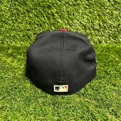New Era Milwaukee Braves World Series Navy/Red Hat Size 7 1/2 USED v16011