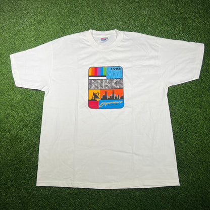 1990s Rockefeller Plaza Experience White Tee Size XL USED v17316