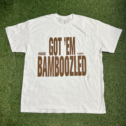 Travis Scott Got Em Bamboozled White Tee Size XL USED x13491