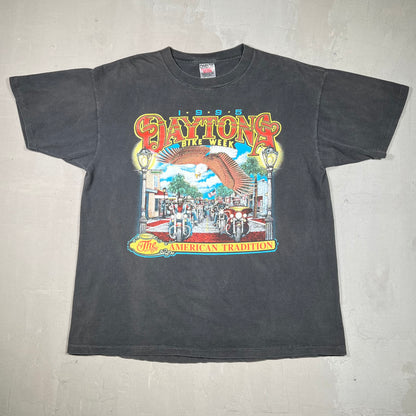 1995 Daytona Bike Week Tradition Black Tee Size XL USED v19084