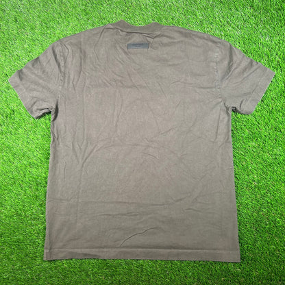 Fear of God FOG Essentials Dark Cement Tee Size Medium USED x15330