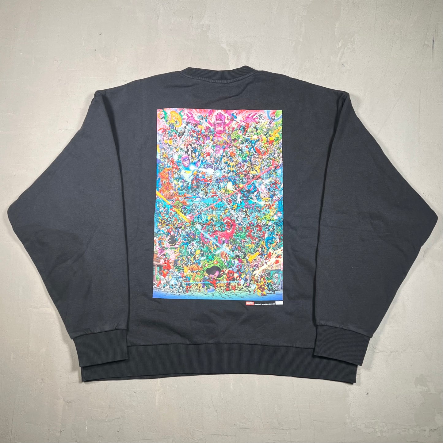 Kith Marvel Villains Clash Vintage Nelson Crewneck Black (2024) Size XXL USED x17108