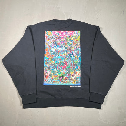 Kith Marvel Villains Clash Vintage Nelson Crewneck Black (2024) Size XXL USED x17108