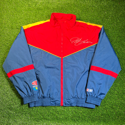 1990s Jeff Gordon 24 Nascar Red/Blue Jacket Size XL USED v18887