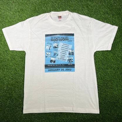 2002 Doo Wopp Radio City White Tee Size Large USED v17419