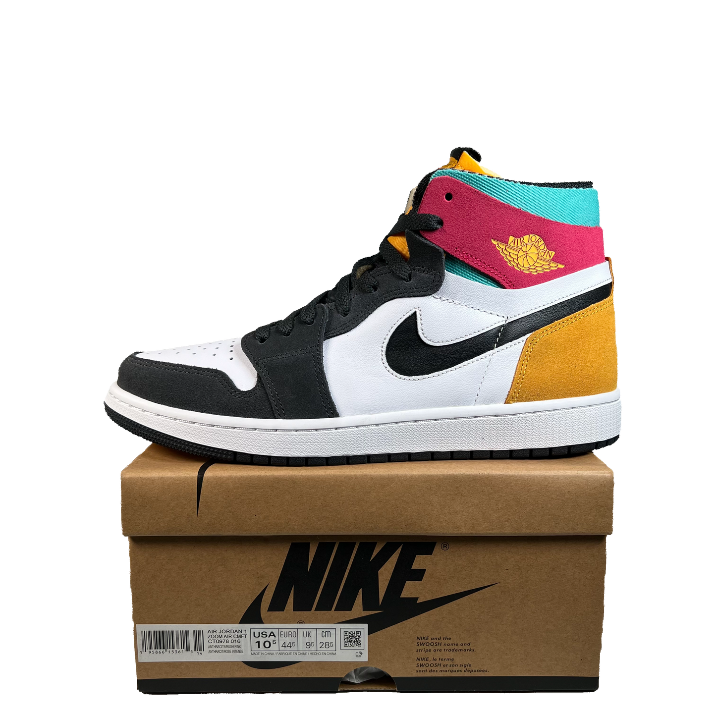 Jordan 1 High Zoom Air CMFT Anthracite (2022) Size 10.5 NEW s22325