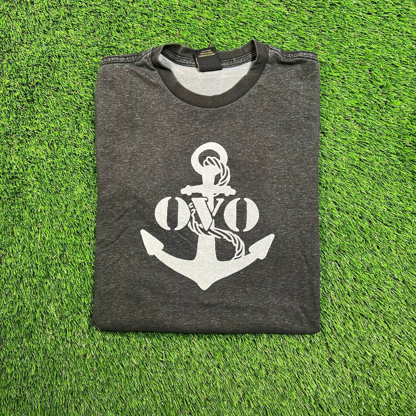 OVO Anchor Black Tee Size Medium USED x16489