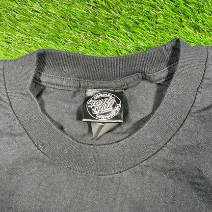 Santa Cruz Skateboarding Black Logo Tee Size XL USED v17417