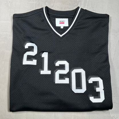Supreme WTAPS Mitchel & Ness Hockey Jersey Black (2021) Size Large USED x18383