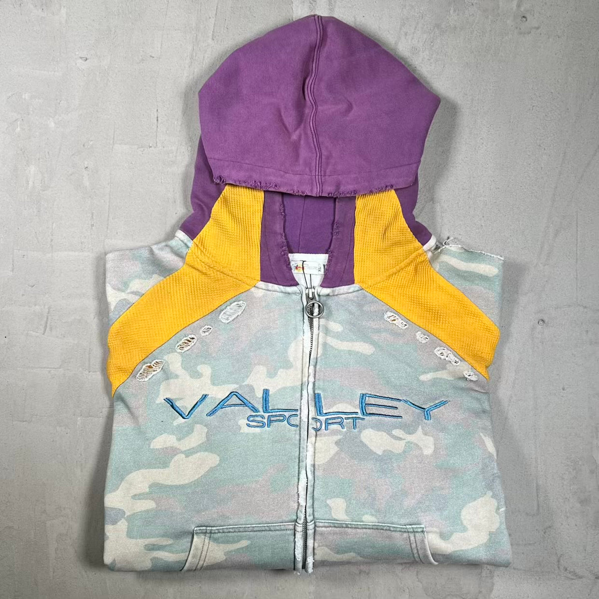 Vale Boiler Room Camo Thermal Zip Up Hoodie Size XL NEW x18511