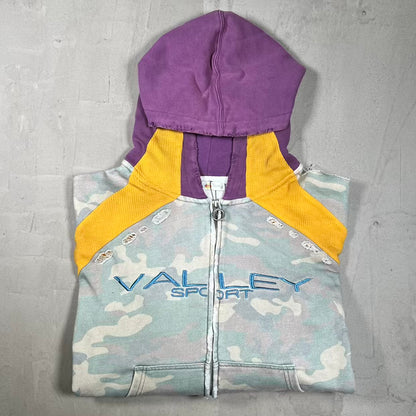 Vale Boiler Room Camo Thermal Zip Up Hoodie Size XL NEW x18511