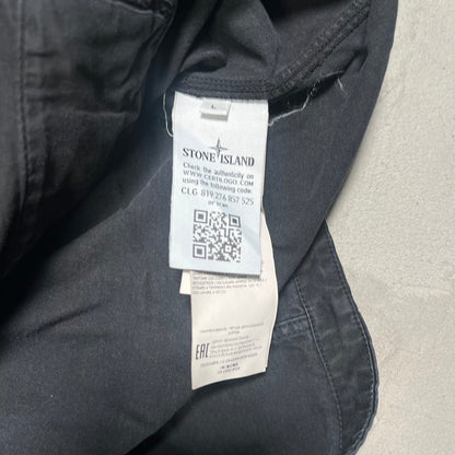 Stone Island Black Cargo Zip Up Light Jacket Size Large USED x17367