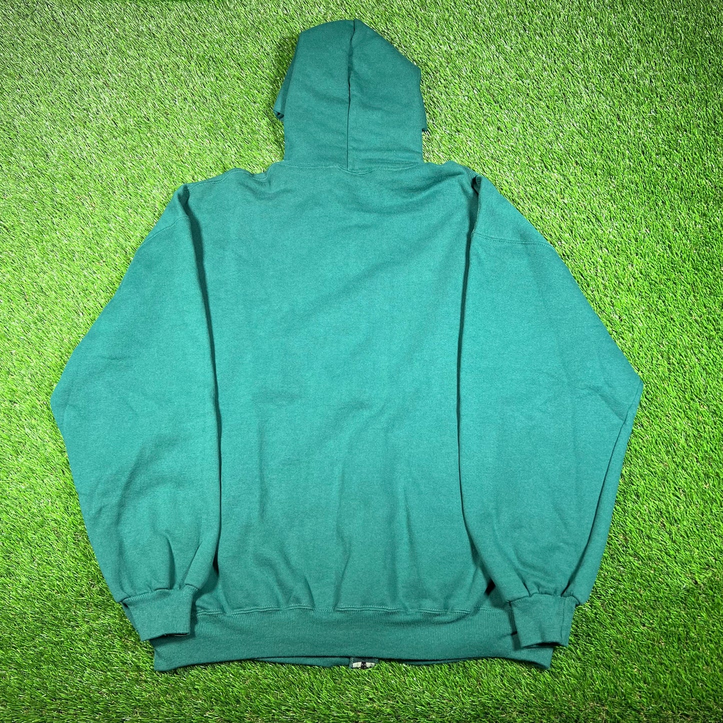 1990s Russell Athletic Green Zip Up Hoodie Size XXL NEW v17561