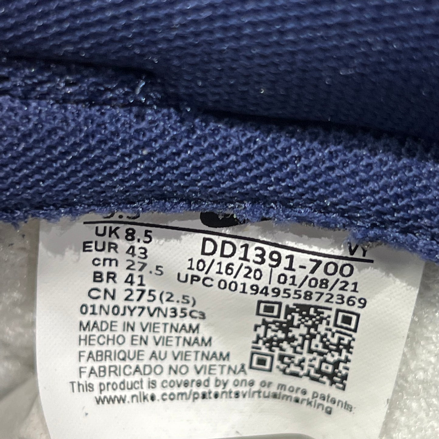 Nike Dunk Low Michigan (2021) Size 9.5 NEW s19918