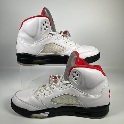 Jordan 5 Fire Red Silver Tongue (2020) Size 10.5 USED s17804