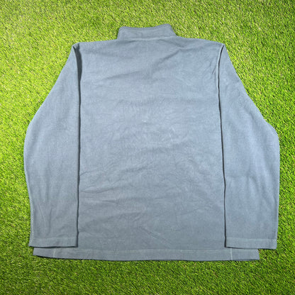 North Face Light Blue Quarter-Zip Fleece SIze XL USED v17899