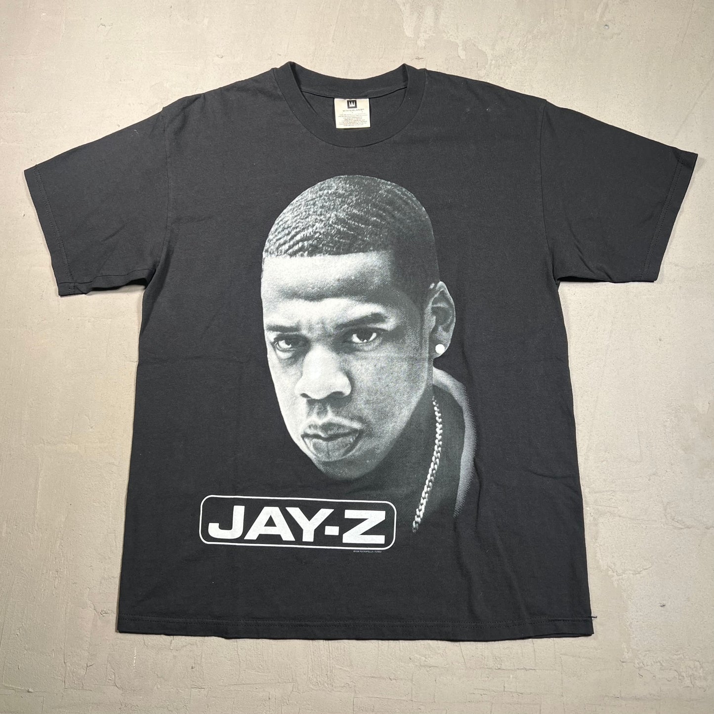 1998 Jay Z Big Head Promo Rap Black Tee Size Large USED v13949