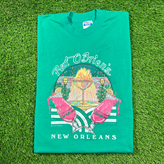 1983 Pat O'Brien's Bar In New Orleans,Louisiana Green Tee Size Large USED v18429