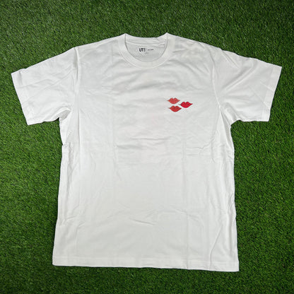 Kaws Uniqlo Warhol Pink Bunny White Tee Size Large NEW x14618