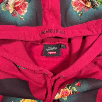 Supreme JPG Floral Print Cardinal Red Hoodie Size Medium NEW x13618