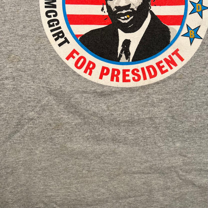 Y2K ODB Old Dirty Bastard For President Dirt Mcgirt Grey Tee Size XL USED v17125