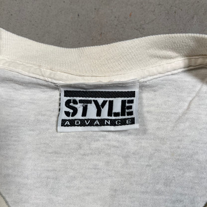1990s Mr. Armchair Athlete White Tee Size Large USED v19559