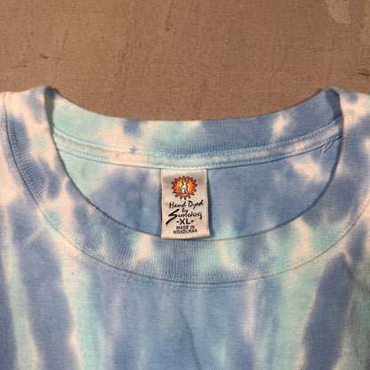 1995 Grateful Dead Skiing Skeleton Tie Dye Tee Size XL USED v9127