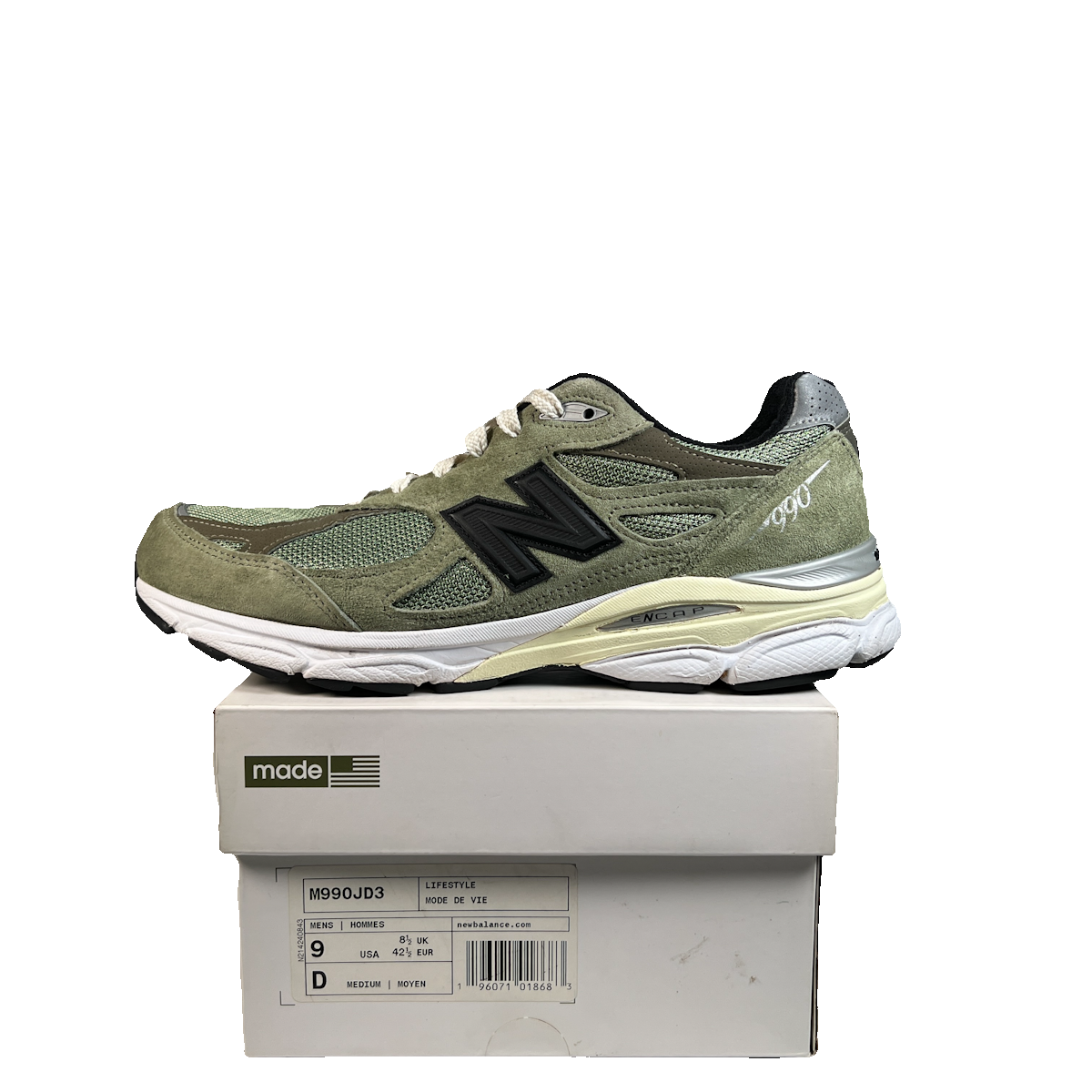 New Balance 990v3 JJJJound Olive (2022) Size 9 USED s23313
