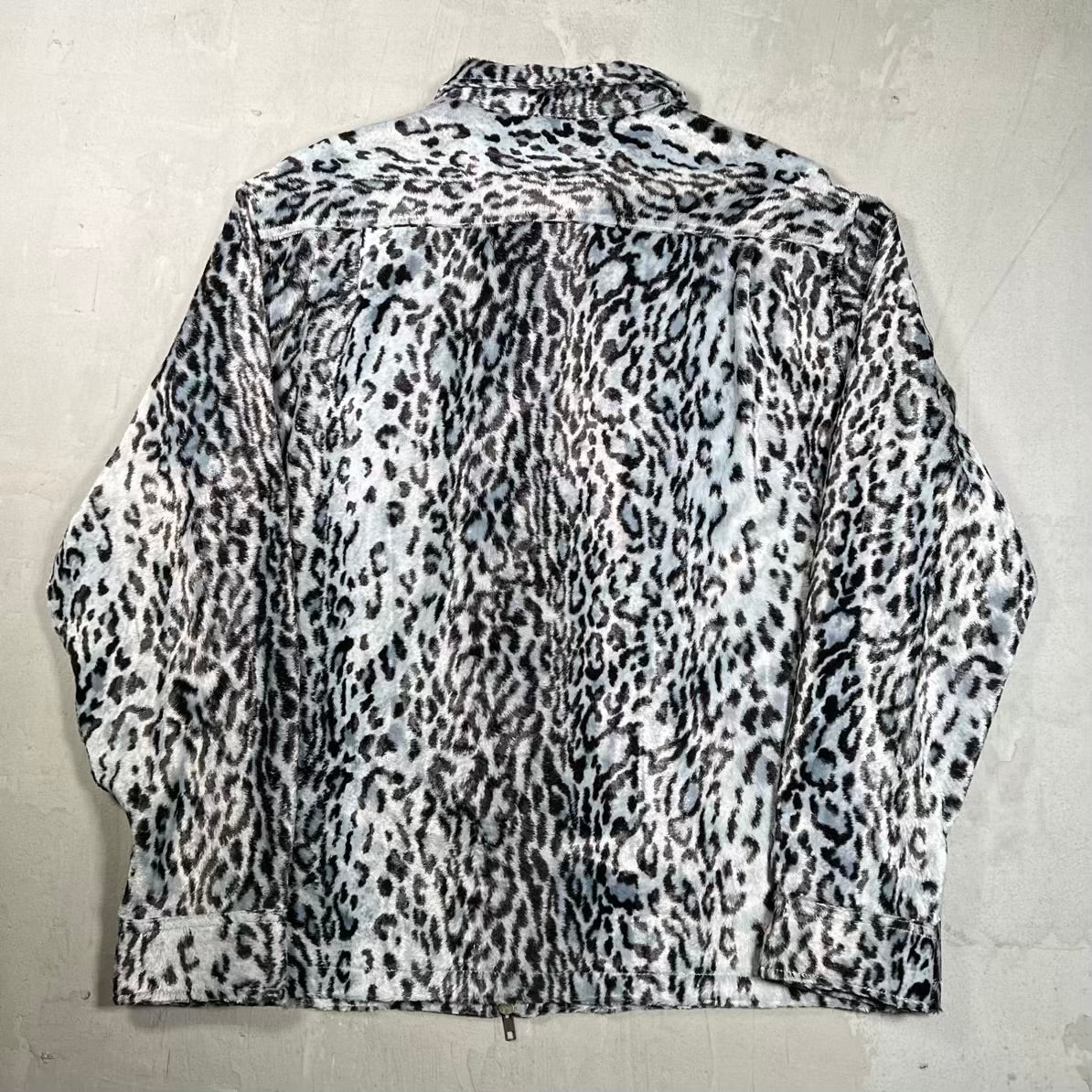 Cactus Plant Flea Market CPFM Ranch Grey Leopard Fleece Zip Up Jacket (2021) Size 4 (XL) USED x18886