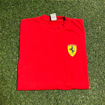 2002 Ferrari World Tour Red Tee Size Large USED v16465