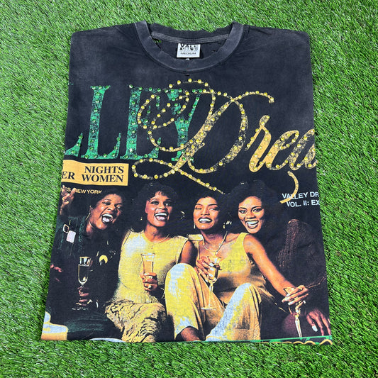 Vale Forever Waiting To Exhale Bling Black Tee Size Medium NEW x14269