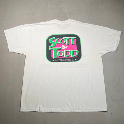 1990s WPLJ 95.5 Raido White Tee Size XL USED v19401