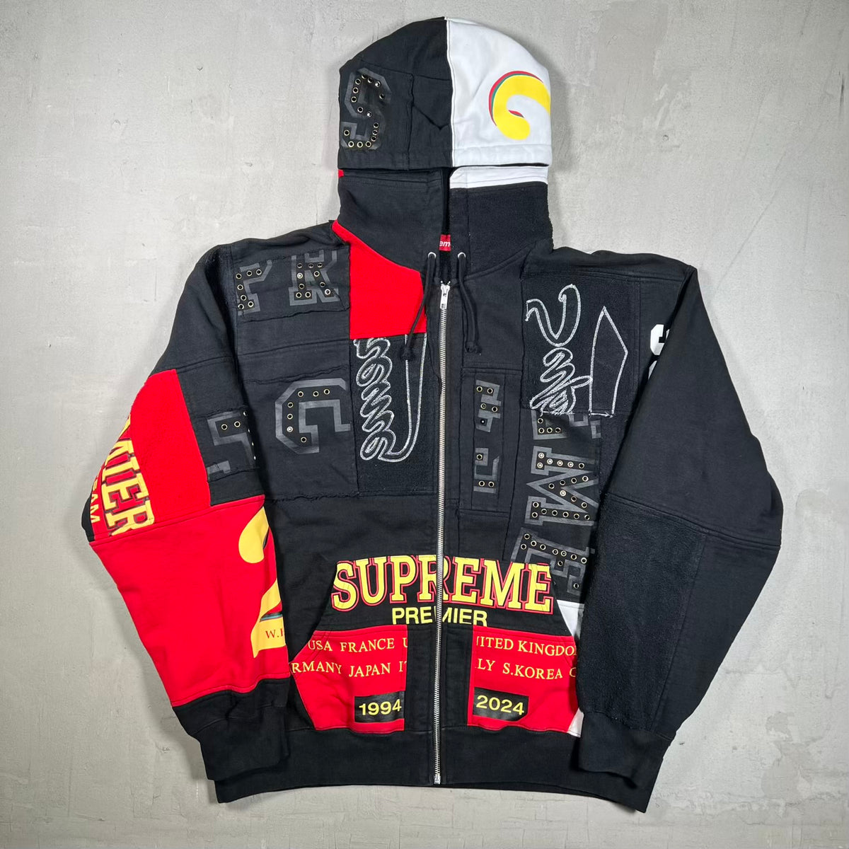 Supreme Patchwork Zip Up Hoodie (2025) Size XL USED x18931