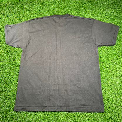 1980's Robin Art Black Tee Size XL USED v18393