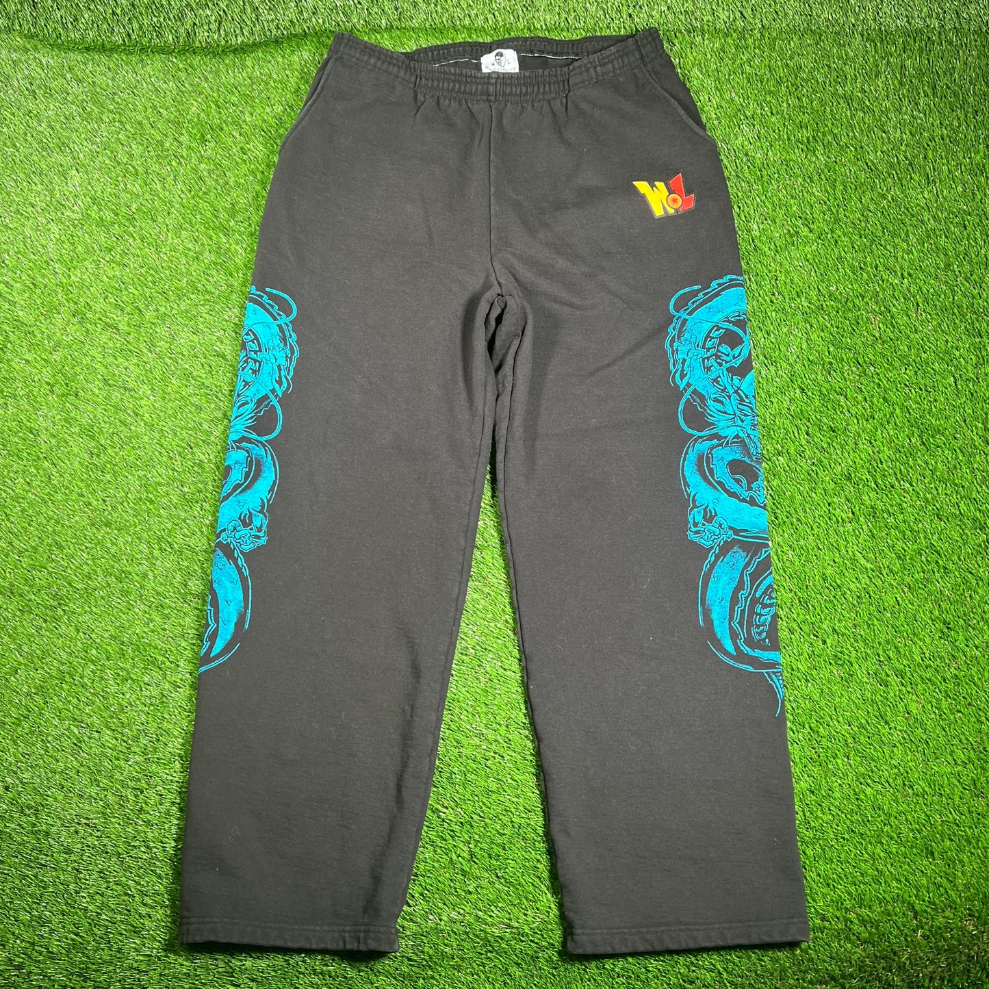 Warren Lotas Dragon Leg Print Black Sweatpants Size XXL USED x16074