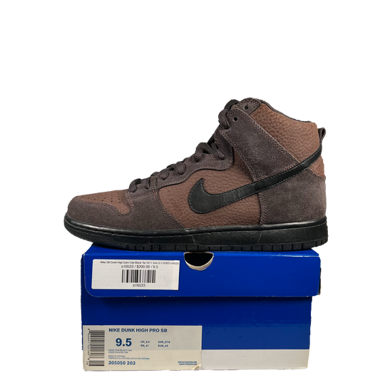 Nike SB Dunk High Dark Oak Black Tar 2011 Size 9.5 USED s16533