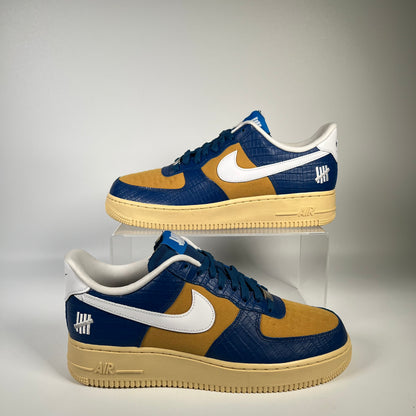 Nike Air Force One Low Undefeated 5 On It Blue Yellow (2021) Size 9.5 NEW s17972