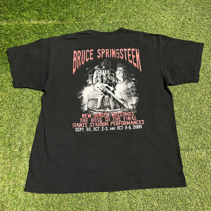 2009 Bruce Springsteen Final Performances Black Tee Size XL USED v16422