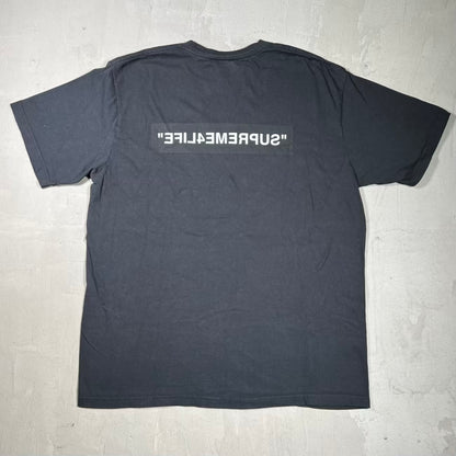 Supreme 4 Life Black Tee (2024) Size Large USED x18526